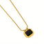 Vintage Snake Bone Chain Zircon Pendant Necklace