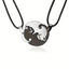 Titanium Steel Couple Cat Heart-shaped Necklace