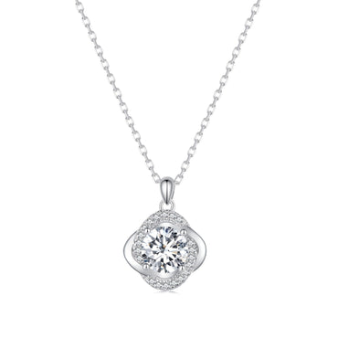 Zircon Surround Pendant Necklace