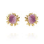 Purple Beauty Flower Stud Earrings