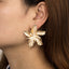 Irregular Flower & Leaf Stud Earrings