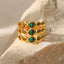 Green Malachite Open Ring¡¸Free the same series bracelet¡¹