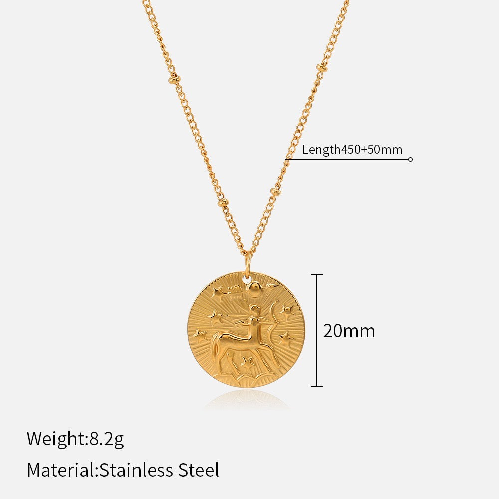 Constellation Gold Coin Necklace