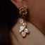 Pearl Fringe Chandelier Earrings