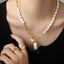 Freshwater Pearl Heart Design Necklace