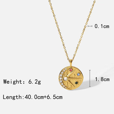 Gold Coin Pendant Necklace