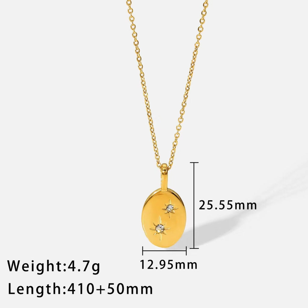Gold Coin Pendant Necklace
