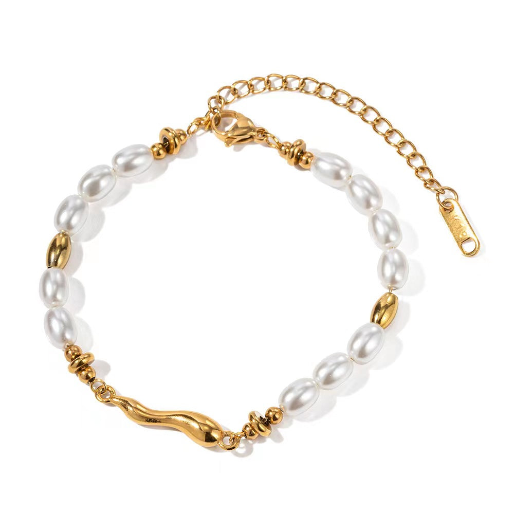 Embellished Pearl Drop Bracelet