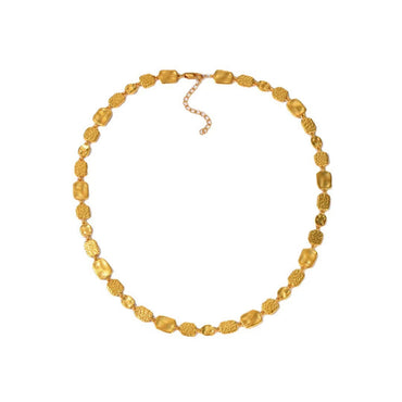 Irregular Frosted Square Choker Necklace