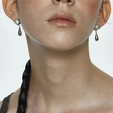 Embellished Pearl Teardrop Earrings