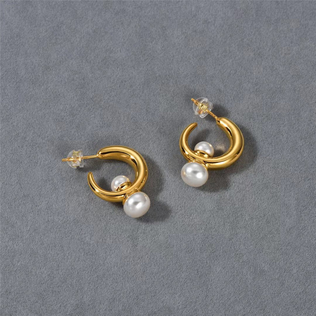 Panel Pearl Earrings