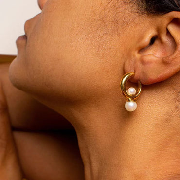 Panel Pearl Earrings