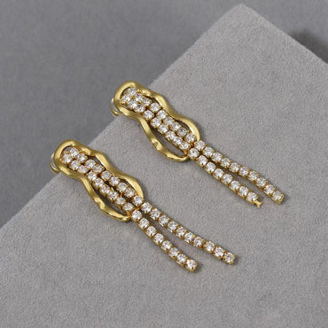 Diamond Tassel Earrings