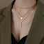 Geometric Triple Necklace