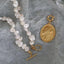 Baroque Freshwater Pearl Portrait Gold Coin Necklace