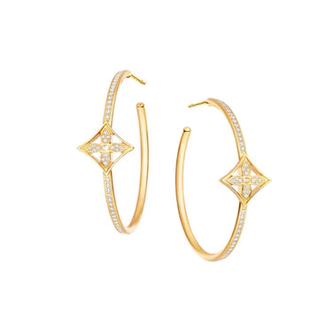 Four Leaf Clover Hoop Earrings