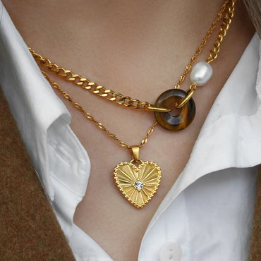 Cuban Chain Hoop Necklace