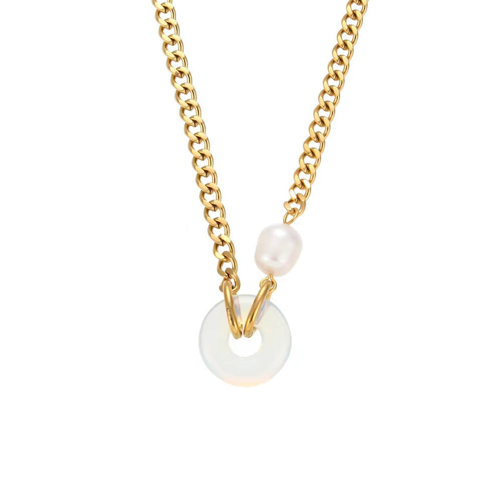Cuban Chain Hoop Necklace