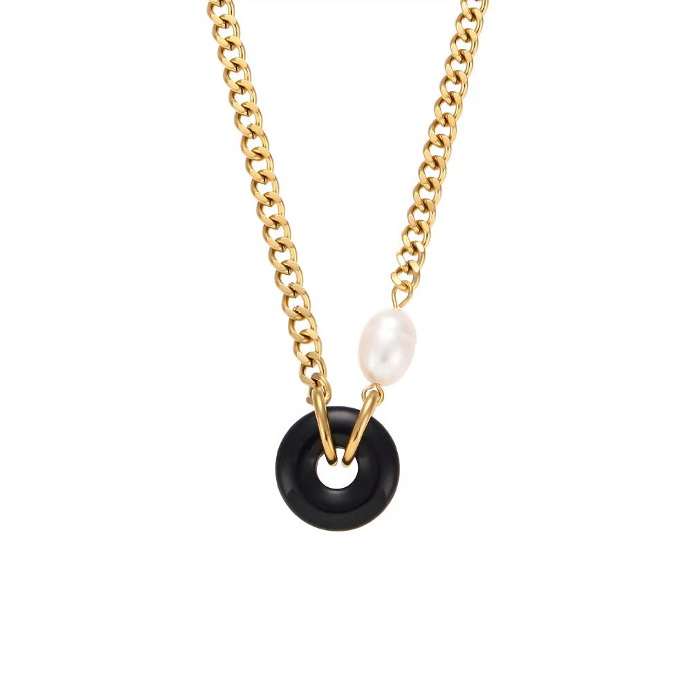 Cuban Chain Hoop Necklace