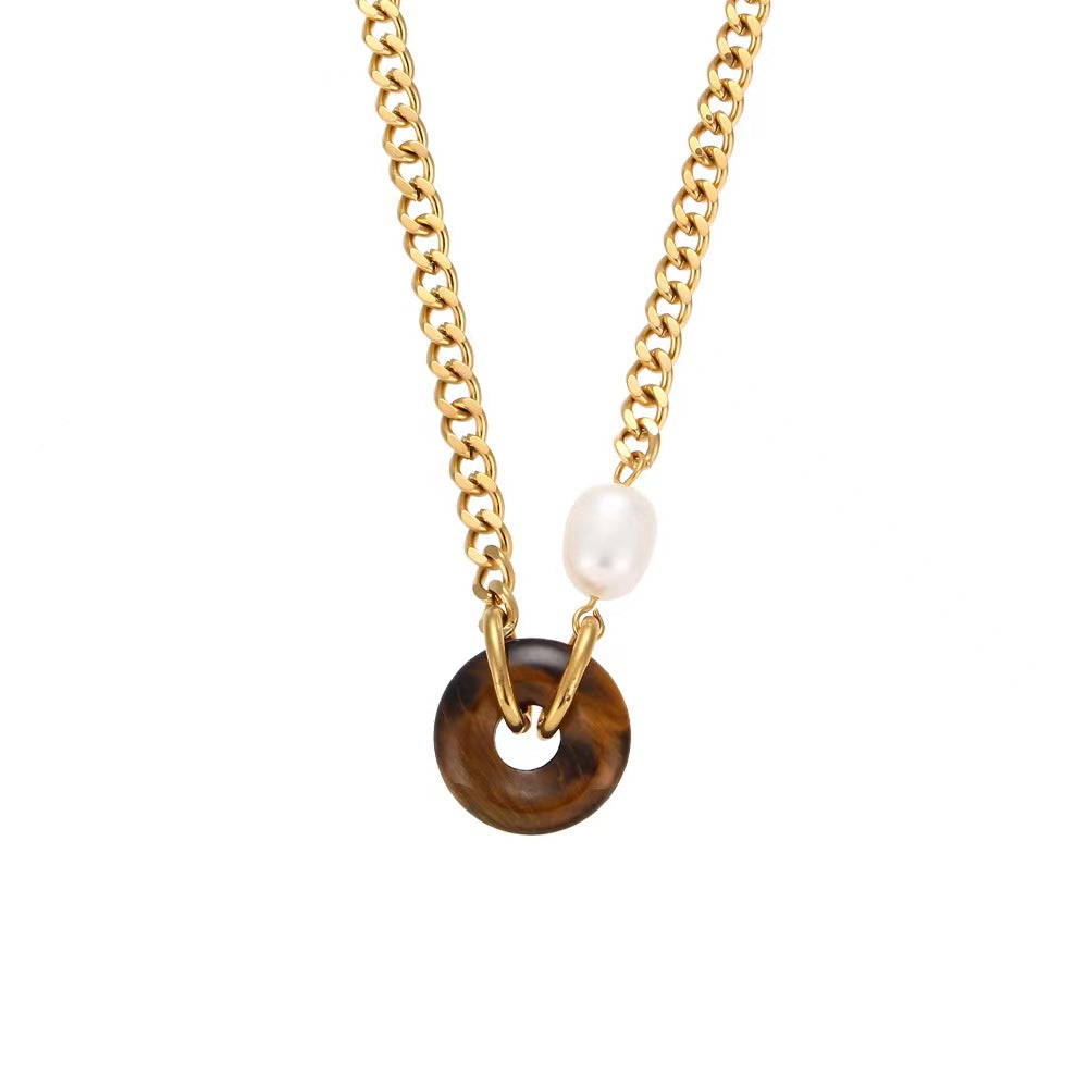 Cuban Chain Hoop Necklace