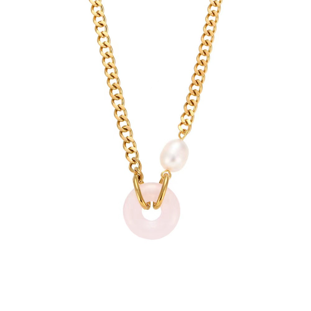 Cuban Chain Hoop Necklace