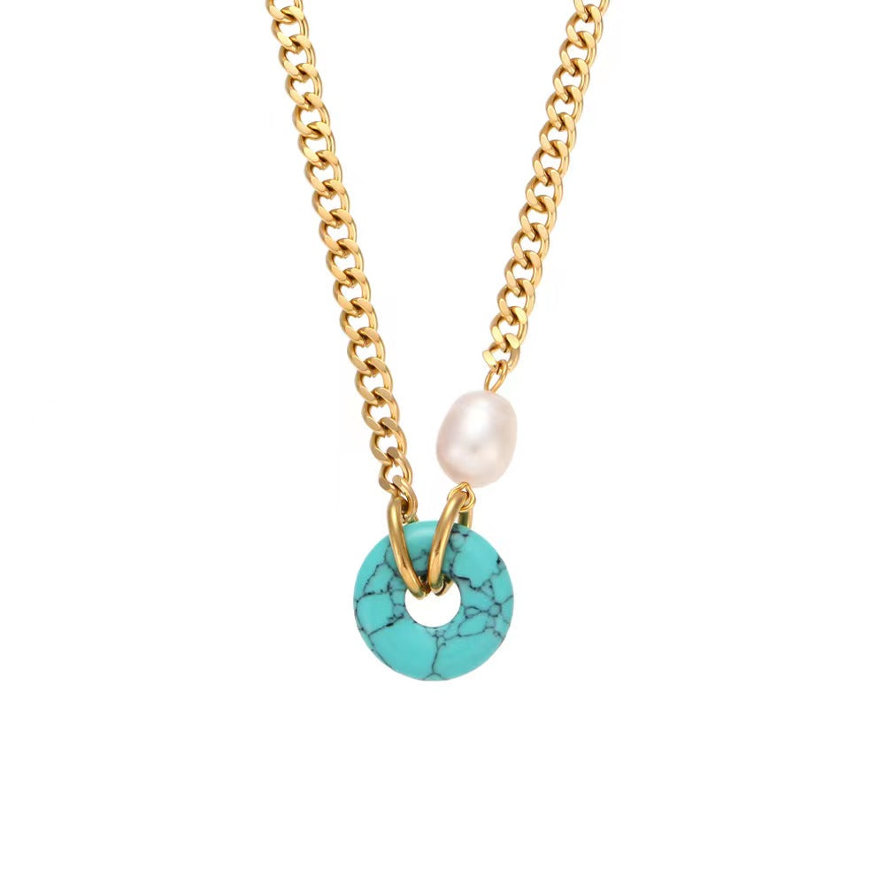 Cuban Chain Hoop Necklace