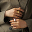 Rectangular Gold Silver Ring