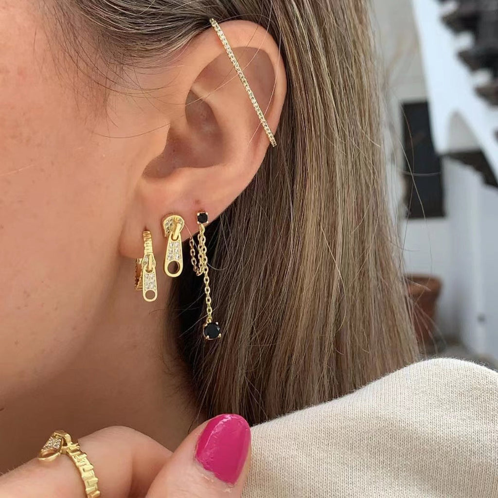 Paperclip Diamond Earrings