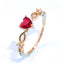 Heart Shape Synthetic Gemstones Ring